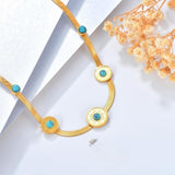 Classy stainless steel Ferozi golden  Pendant