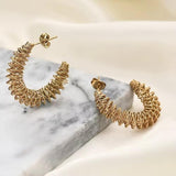 Spiral C shape Earrings