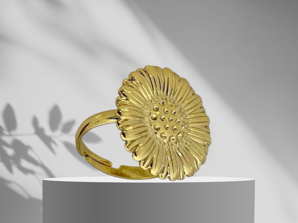 Korean Design, 18K Gold Finish Ring