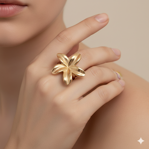 Flower trendy ring