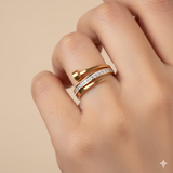 Fashion Nail Ring with stones