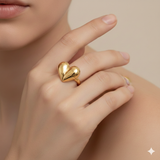 Golden Heart Adjustable Ring
