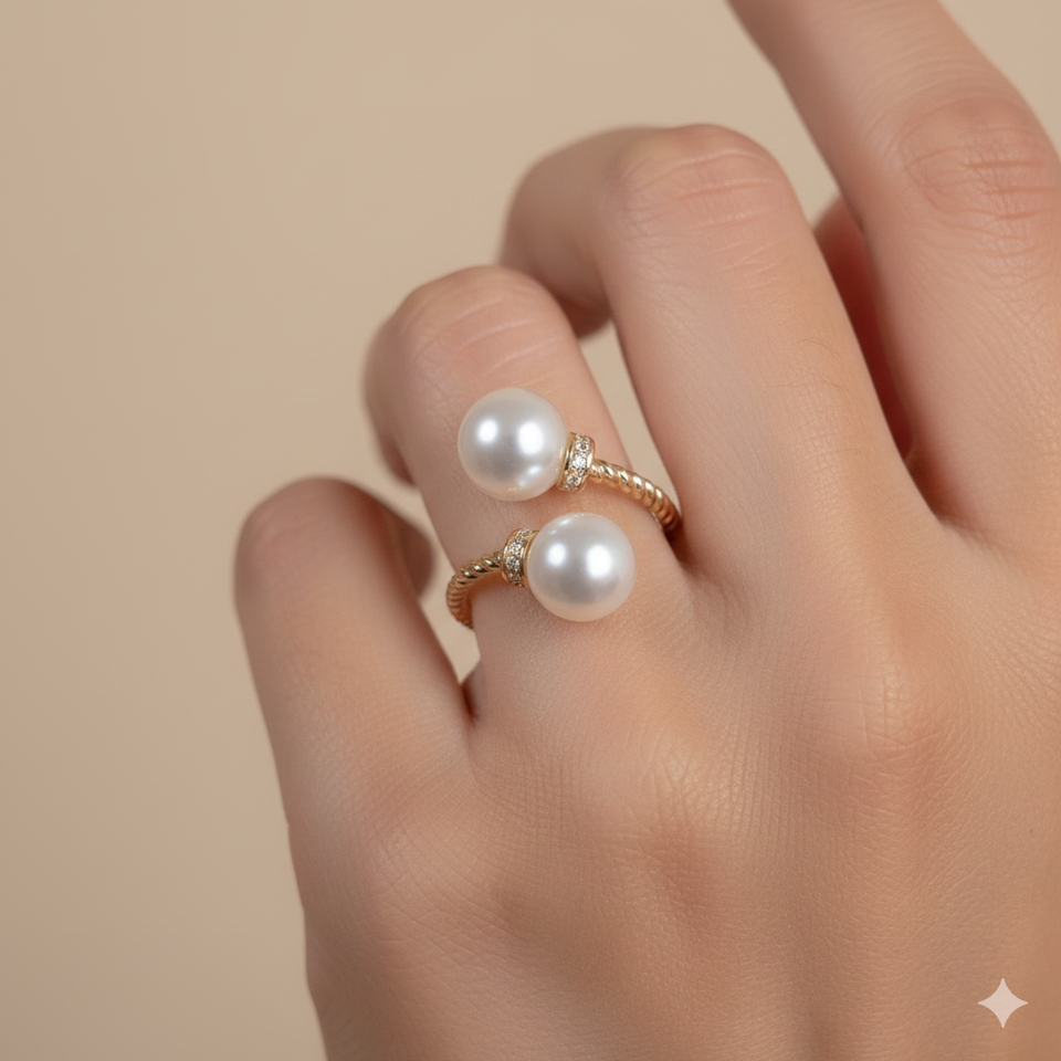 Pearl Adjustable Ring