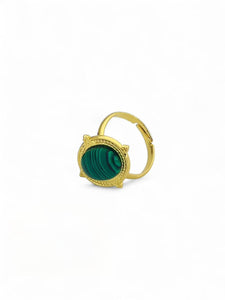 Fashion Ring green stone adjustible