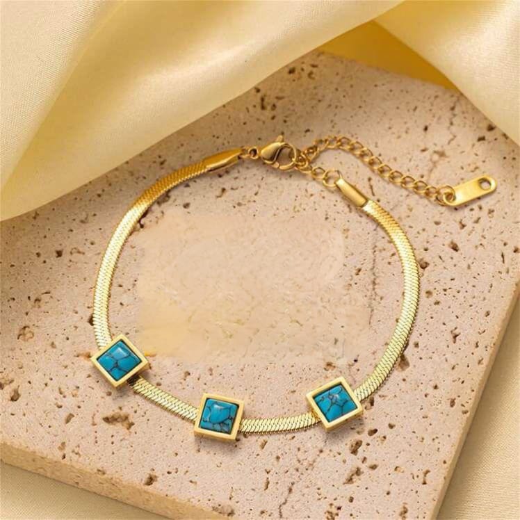 Elegant Blue Stone Bracelet
