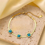 Elegant Blue Stone Bracelet
