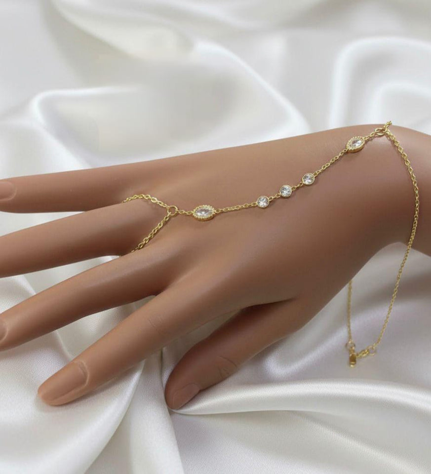 18K Gold Plated Anja ring And bracelet