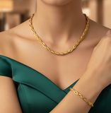 Snake Twisted Necklace with bracelet