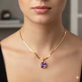 Drop snake chain necklace