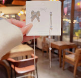 Bow Chain Drop Earrings